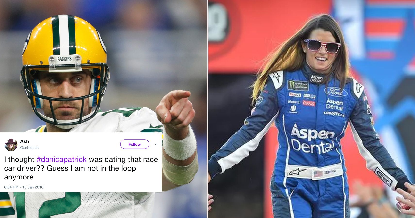 Aaron Rodgers And Danica Patrick Are Officially Dating 5166