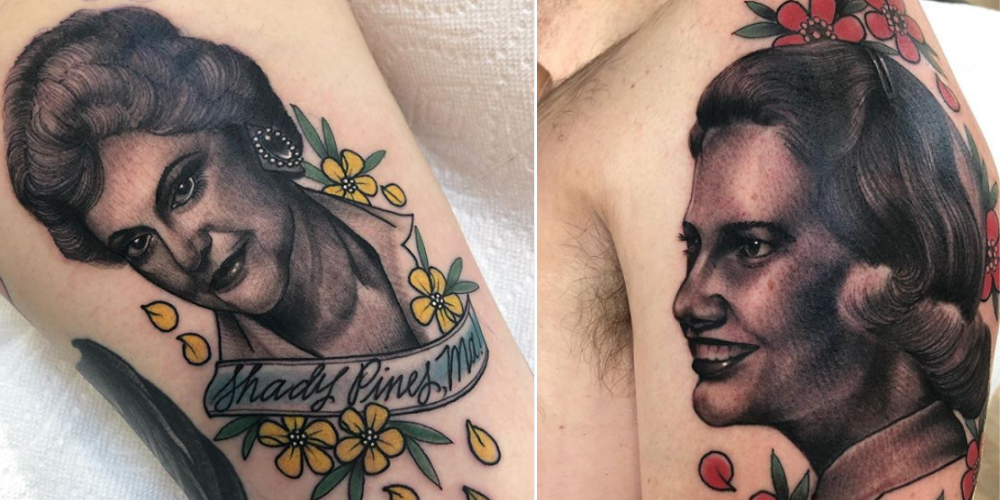 realistic tattoo idea of a beautiful woman face double | Stable Diffusion